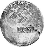 Mexico 8 Reales Countermarked Coinage. LCM ND RM Host date 1811 KM# 194.6 ... IND 8 R RM LCM coin obverse Mexico 8 Reales Countermarked Coinage. LCM ND RM Host date 1811 KM# 194.6 ... IND 8 R RM LCM coin obverse