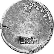 Mexico 8 Reales Countermarked Coinage. LCM ND RM Host date 1811 KM# 194.6 LCM coin reverse Mexico 8 Reales Countermarked Coinage. LCM ND RM Host date 1811 KM# 194.6 LCM coin reverse