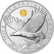 Niue 80 Dollars (Golden Eagle with Coin Insert) 1000 G SLOVAKIA AG 999 CM MD coin reverse Niue 80 Dollars (Golden Eagle with Coin Insert) 1000 G SLOVAKIA AG 999 CM MD coin reverse