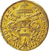 Italy Doppia Scudo D'oro Annibale Albani Sede Vacante 1721 KM# 786a SEDE. VACA NTE. MDCCXXI coin obverse Italy Doppia Scudo D'oro Annibale Albani Sede Vacante 1721 KM# 786a SEDE. VACA NTE. MDCCXXI coin obverse