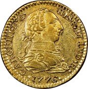 Mexico Escudo Carolus III 1776 FM KM# 118.2 CAROL III D G HISP ET IND R 1776 coin obverse Mexico Escudo Carolus III 1776 FM KM# 118.2 CAROL III D G HISP ET IND R 1776 coin obverse