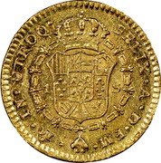 Mexico Escudo Carolus III 1776 FM KM# 118.2 IN UTROQ FELIX A D MO FM 1 S coin reverse Mexico Escudo Carolus III 1776 FM KM# 118.2 IN UTROQ FELIX A D MO FM 1 S coin reverse