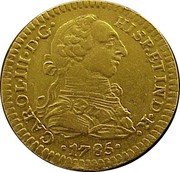 Mexico Escudo Carolus III 1788 FM KM# 118.1a CAROL III D G HISP ET IND R 1788 coin obverse Mexico Escudo Carolus III 1788 FM KM# 118.1a CAROL III D G HISP ET IND R 1788 coin obverse