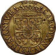 Italy Florin Charles I. Fides ND (1627-1637)  CAR DVX NIV PRIN MANTVÆ ΟΛΥΜΠΟS FI DES coin obverse Italy Florin Charles I. Fides ND (1627-1637)  CAR DVX NIV PRIN MANTVÆ ΟΛΥΜΠΟS FI DES coin obverse