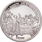 Niue Half Dollar America 250th Anniversary. Give me Liberty, or Give me Death 2023 GIVE ME LIBERTY, OR GIVE ME DEATH 1775 coin reverse