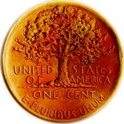 USA One Cent (James Earl Fraser Lincoln Cent Die Strike) UNITED STATES OF AMERICA E PLURIBUS UNUM ONE CENT coin reverse USA One Cent (James Earl Fraser Lincoln Cent Die Strike) UNITED STATES OF AMERICA E PLURIBUS UNUM ONE CENT coin reverse