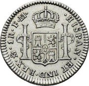 Mexico Real Carolus III 1786 FM KM# 78.2a HISPAN ET IND REX MO 1 R F M PLUS VLTRA coin reverse Mexico Real Carolus III 1786 FM KM# 78.2a HISPAN ET IND REX MO 1 R F M PLUS VLTRA coin reverse