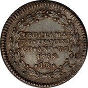 Mexico Real Carlos IV Proclamation Coinage 1789 KM# Q24 PROCLAMA DO EN MÉXI CO AÑO DE 1789. 1R coin reverse Mexico Real Carlos IV Proclamation Coinage 1789 KM# Q24 PROCLAMA DO EN MÉXI CO AÑO DE 1789. 1R coin reverse