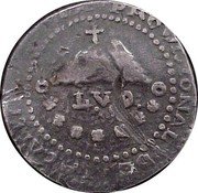 Mexico Real Ferdinand VII. Zacatecas 1810 KM# 183 MONEDA PROVISIONAL DE ZACATECAS L.V.O. coin reverse Mexico Real Ferdinand VII. Zacatecas 1810 KM# 183 MONEDA PROVISIONAL DE ZACATECAS L.V.O. coin reverse