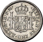 Mexico Real Charles IV 1800 FM KM# 81 HISPAN ET IND REX MO 1 R F M PLUS VLTRA coin reverse Mexico Real Charles IV 1800 FM KM# 81 HISPAN ET IND REX MO 1 R F M PLUS VLTRA coin reverse