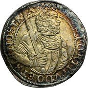 Netherlands Rijksdaalder (West Friesland Province) DEV FORTITVDO ET SP(E)S NOSTR A 1598 coin obverse Netherlands Rijksdaalder (West Friesland Province) DEV FORTITVDO ET SP(E)S NOSTR A 1598 coin obverse