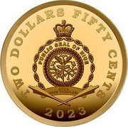 Niue Two Dollars Fifty Cents (Imants Ziedonis) TWO DOLLARS FIFTY CENTS PUBLIC SEAL OF NIUE ATUA NIUE TUKULAGI 2023 coin obverse