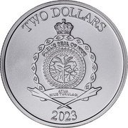 Niue Two Dollars (Sword of Truth) PUBLIC SEAL OF NIUE ATUA NIUE TUKULAGI TWO DOLLARS 2023 coin obverse Niue Two Dollars (Sword of Truth) PUBLIC SEAL OF NIUE ATUA NIUE TUKULAGI TWO DOLLARS 2023 coin obverse