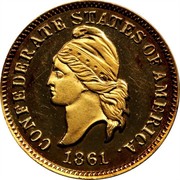USA 1 Cent Haseltine Restrike 1861  CONFEDERATE STATES OF AMERICA. 1861 coin obverse USA 1 Cent Haseltine Restrike 1861  CONFEDERATE STATES OF AMERICA. 1861 coin obverse