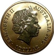 Australia 1 Dollar Alphabet Collection Coin Letter S 2015  ELIZABETH II AUSTRALIA 2015 IRB 1 DOLLAR coin obverse Australia 1 Dollar Alphabet Collection Coin Letter S 2015  ELIZABETH II AUSTRALIA 2015 IRB 1 DOLLAR coin obverse