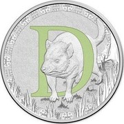 Australia 1 Dollar Alphabet Collection - Letter D (Green) 2015 D coin reverse Australia 1 Dollar Alphabet Collection - Letter D (Green) 2015 D coin reverse