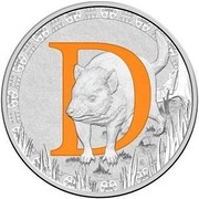 Australia 1 Dollar Alphabet Collection - Letter D (Orange) 2016 D coin reverse Australia 1 Dollar Alphabet Collection - Letter D (Orange) 2016 D coin reverse