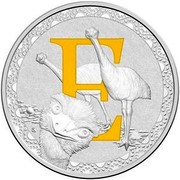 Australia 1 Dollar Alphabet Collection - Letter E (Yellow) 2016  E coin reverse Australia 1 Dollar Alphabet Collection - Letter E (Yellow) 2016  E coin reverse