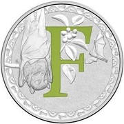 Australia 1 Dollar Alphabet Collection - Letter F (Green) 2017  F coin reverse Australia 1 Dollar Alphabet Collection - Letter F (Green) 2017  F coin reverse