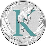 Australia 1 Dollar Alphabet Collection - Letter K (Blue) 2017  K coin reverse Australia 1 Dollar Alphabet Collection - Letter K (Blue) 2017  K coin reverse