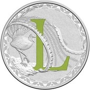 Australia 1 Dollar Alphabet Collection - Letter L (Green) 2017  L coin reverse Australia 1 Dollar Alphabet Collection - Letter L (Green) 2017  L coin reverse