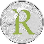 Australia 1 Dollar Alphabet Collection - Letter R (Green) 2017  R coin reverse Australia 1 Dollar Alphabet Collection - Letter R (Green) 2017  R coin reverse