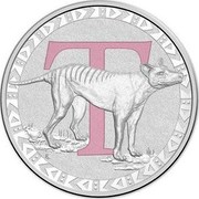 Australia 1 Dollar Alphabet Collection - Letter T (Pink) 2015 T coin reverse Australia 1 Dollar Alphabet Collection - Letter T (Pink) 2015 T coin reverse