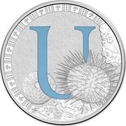 Australia 1 Dollar Alphabet Collection - Letter U (Blue) 2015  U coin reverse Australia 1 Dollar Alphabet Collection - Letter U (Blue) 2015  U coin reverse