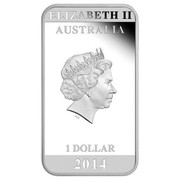 Australia 1 Dollar Australian Posters of World War I - Enlistment 2014  ELIZABETH II AUSTRALIA 1 DOLLAR 2014 IRB coin obverse Australia 1 Dollar Australian Posters of World War I - Enlistment 2014  ELIZABETH II AUSTRALIA 1 DOLLAR 2014 IRB coin obverse
