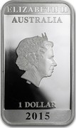 Australia 1 Dollar Australian Posters of World War I - Red Cross 2015  ELIZABETH II AUSTRALIA 1 DOLLAR 2015 IRB coin obverse Australia 1 Dollar Australian Posters of World War I - Red Cross 2015  ELIZABETH II AUSTRALIA 1 DOLLAR 2015 IRB coin obverse