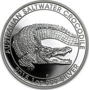 Australia 1 Dollar Australian Saltwater Crocodile 2015  AUSTRALIAN SALTWATER CROCODILE 2015 1 OZ 999 SILVER P NM coin reverse Australia 1 Dollar Australian Saltwater Crocodile 2015  AUSTRALIAN SALTWATER CROCODILE 2015 1 OZ 999 SILVER P NM coin reverse
