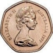 Australia 1 Dollar Imperial Lion 1977  ELIZABETH II AUSTRALIA 1977 coin obverse Australia 1 Dollar Imperial Lion 1977  ELIZABETH II AUSTRALIA 1977 coin obverse
