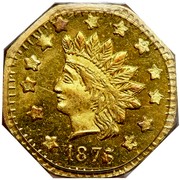 USA 1 Dollar Indian (Octagonal) 1876 KM# 14.1 *YEAR* coin obverse USA 1 Dollar Indian (Octagonal) 1876 KM# 14.1 *YEAR* coin obverse