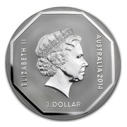 Australia 1 Dollar Koala Road Sign 2014  ELIZABETH II AUSTRALIA 2014 1 DOLLAR IRB coin obverse Australia 1 Dollar Koala Road Sign 2014  ELIZABETH II AUSTRALIA 2014 1 DOLLAR IRB coin obverse