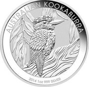 Australia 1 Dollar Kookaburra 2014 KM# 2117 AUSTRALIAN KOOKABURRA 2014 1 OZ 999 SILVER P NM coin reverse Australia 1 Dollar Kookaburra 2014 KM# 2117 AUSTRALIAN KOOKABURRA 2014 1 OZ 999 SILVER P NM coin reverse