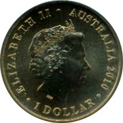 Australia 1 Dollar Lachlan Macquarie 2010  ELIZABETH II * AUSTRALIA 2010 IRB 1 DOLLAR coin obverse Australia 1 Dollar Lachlan Macquarie 2010  ELIZABETH II * AUSTRALIA 2010 IRB 1 DOLLAR coin obverse