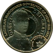 Australia 1 Dollar Lachlan Macquarie 2010  LACHLAN MACQUARIE GOVERNOR OF NSW 1810-1821 coin reverse Australia 1 Dollar Lachlan Macquarie 2010  LACHLAN MACQUARIE GOVERNOR OF NSW 1810-1821 coin reverse
