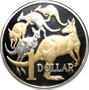 Australia 1 Dollar Mob of Roos 2014 Proof KM# 489.3 1 DOLLAR coin reverse Australia 1 Dollar Mob of Roos 2014 Proof KM# 489.3 1 DOLLAR coin reverse