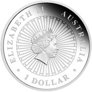 Australia 1 Dollar Opal Series Tasmanian Devil 2014 ELIZABETH II AUSTRALIA 1 DOLLAR IRB coin obverse Australia 1 Dollar Opal Series Tasmanian Devil 2014 ELIZABETH II AUSTRALIA 1 DOLLAR IRB coin obverse