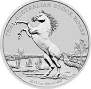 Australia 1 Dollar Rearing Up Stock Horse 2013  THE AUSTRALIAN STOCK HORSE P 2013 1 OZ 999 SILVER coin reverse Australia 1 Dollar Rearing Up Stock Horse 2013  THE AUSTRALIAN STOCK HORSE P 2013 1 OZ 999 SILVER coin reverse