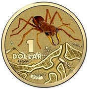 Australia 1 Dollar Red Bull Ant 2014  1 DOLLAR coin reverse Australia 1 Dollar Red Bull Ant 2014  1 DOLLAR coin reverse