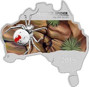 Australia 1 Dollar Redback Spider (Map Shape) 2015  REDBACK SPIDER 1OZ 999 SILVER P 2015 coin reverse Australia 1 Dollar Redback Spider (Map Shape) 2015  REDBACK SPIDER 1OZ 999 SILVER P 2015 coin reverse