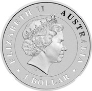 Australia 1 Dollar Saltwater Crocodile 2014 ELIZABETH II AUSTRALIA 1 DOLLAR IRB coin obverse Australia 1 Dollar Saltwater Crocodile 2014 ELIZABETH II AUSTRALIA 1 DOLLAR IRB coin obverse