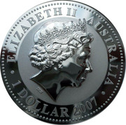 Australia 1 Dollar The Ox (Gilded) 2007 ELIZABETH II AUSTRALIA 1 DOLLAR 2007 IRB coin obverse Australia 1 Dollar The Ox (Gilded) 2007 ELIZABETH II AUSTRALIA 1 DOLLAR 2007 IRB coin obverse