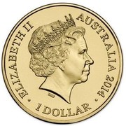 Australia 1 Dollar Year of the Horse 2014  ELIZABETH II AUSTRALIA 2014 1 DOLLAR IRB coin obverse Australia 1 Dollar Year of the Horse 2014  ELIZABETH II AUSTRALIA 2014 1 DOLLAR IRB coin obverse
