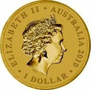 Australia 1 Dollar Year of the Tiger 2010 ELIZABETH II AUSTRALIA 2010 1 DOLLAR IRB coin obverse Australia 1 Dollar Year of the Tiger 2010 ELIZABETH II AUSTRALIA 2010 1 DOLLAR IRB coin obverse