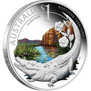Australia $1 Northern Territory - Saltwater Crocodile 2010 AUSTRALIA $1 NOTHERN TERRITORY 1 OZ 999 SILVER P coin reverse Australia $1 Northern Territory - Saltwater Crocodile 2010 AUSTRALIA $1 NOTHERN TERRITORY 1 OZ 999 SILVER P coin reverse