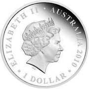 Australia $1 Queensland 2010 ELIZABETH II AUSTRALIA 2010 1 DOLLAR IRB coin obverse