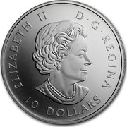Canada 10 Dollars Autumn's Palette 2017 ELIZABETH II D G REGINA 10 DOLLARS SB coin obverse Canada 10 Dollars Autumn's Palette 2017 ELIZABETH II D G REGINA 10 DOLLARS SB coin obverse