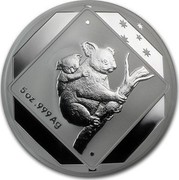 Australia 10 Dollars Koala Road Sign 2014 5 OZ .999 AG coin reverse Australia 10 Dollars Koala Road Sign 2014 5 OZ .999 AG coin reverse